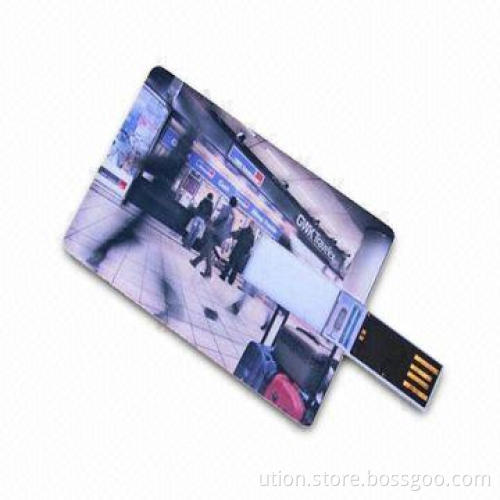 USB Flash Drive in Credit Card Design, Free Samples and Customized Promotional Logo from 1 to 32GB